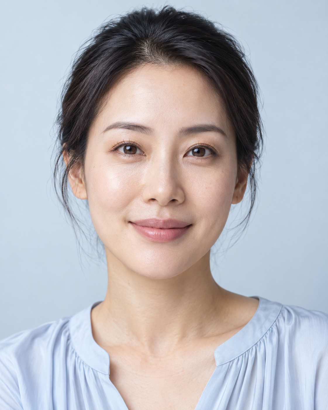 自然肌膚肖像,AI 生成示意照片